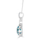 4.47Ct Aquamarine Pendant With 0.46Tct Diamonds Set In 14K White Gold