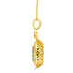 4.61ct Aquamarine Pendant with 0.36tct Diamonds set in 14K Yellow Gold