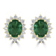 3.03tct Emerald Earring with 0.76tct Diamonds set in 18K Yellow Gold