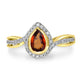 1.40ct Spessartite Garnet Ring with 0.19tct Diamonds set in 14K Yellow Gold