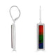 7.41tct Ammolite Earring with 0.43tct Diamonds set in 14K White Gold