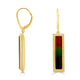 7.69tct Ammolite Earring with 0.43tct Diamonds set in 14K Yellow Gold