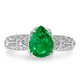 1.39ct Emerald Ring with 0.31tct Diamonds set in 14K White Gold