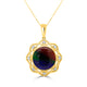 2.99ct Ammolite Pendant with 0.14tct Diamonds set in 14K Yellow Gold