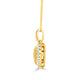 0.31tct Yellow Diamond Pendant with 0.22tct Diamonds set in 14K Yellow Gold