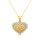 0.31tct Yellow Diamond Pendant with 0.22tct Diamonds set in 14K Yellow Gold