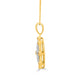 0.2tct Diamond Pendant with 0.25tct Diamonds set in 14K Yellow Gold