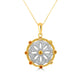 0.2tct Diamond Pendant with 0.25tct Diamonds set in 14K Yellow Gold