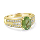 1.75ct  Paraiba Tourmaline Rings with 0.36tct Diamond set in 14K Yellow Gold