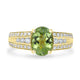 1.75ct  Paraiba Tourmaline Rings with 0.36tct Diamond set in 14K Yellow Gold