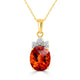 3.1ct Citrine Pendant with 0.05tct Diamonds set in 14K Yellow Gold