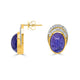 18.76tct Tanzanite Earring with 0.87tct Diamonds set in 14K Yellow Gold