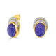 18.76tct Tanzanite Earring with 0.87tct Diamonds set in 14K Yellow Gold