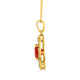 1.73ct Citrine Pendant with 1.73tct Diamonds set in 14K Yellow Gold