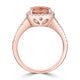 2.27ct Morganite Ring with 0.32tct Diamonds set in 14K Rose Gold