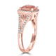 2.27ct Morganite Ring with 0.32tct Diamonds set in 14K Rose Gold