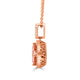 2.54ct Morganite Pendant with 0.21tct Diamonds set in 14K Rose Gold