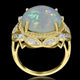 8.32ct Opal Ring with 8.32tct Diamonds set in 14K Yellow Gold