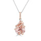 4.43 Morganite Pendants with 0.15tct Diamond set in 14K Two Tone Gold