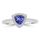 0.51ct Tanzanite Rings with 0.07tct Diamond set in 14K White Gold