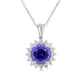 4.92ct Tanzanite Pendant with 0.64tct Diamonds set in 14K White Gold