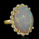 10.1ct Opal Ring with 0.15tct Diamonds set in 14K Yellow Gold