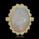 10.1ct Opal Ring with 0.15tct Diamonds set in 14K Yellow Gold