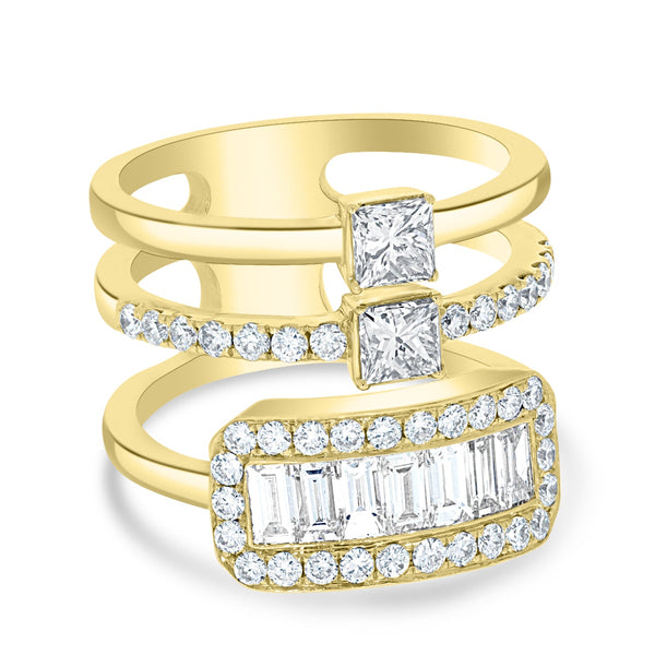 2.4tct Diamond Ring set in 18K White Gold