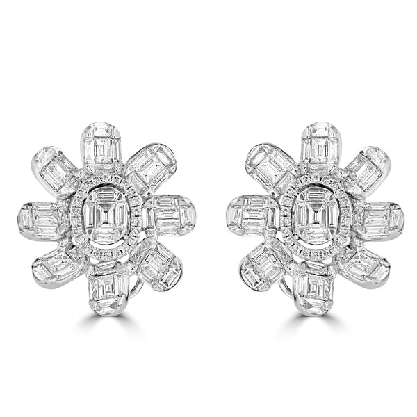 2.97tct Diamond Earring with -tct -s set in 18K White Gold