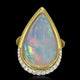 13.89ct Opal Ring with 0.25tct Diamonds set in 14K Yellow Gold