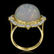 10.54ct Opal Ring with 0.3tct Diamonds set in 14K Yellow Gold