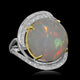 15.14ct Opal Ring with 0.13tct Diamonds set in 14K Two Tone Gold