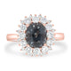 2.44ct Spinel Ring with 0.97tct Diamonds set in 14K Rose Gold