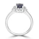 1.08ct Spinel Ring with 0.16tct Diamonds set in 14K White Gold