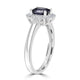 1.08ct Spinel Ring with 0.16tct Diamonds set in 14K White Gold