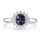 1.08ct Spinel Ring with 0.16tct Diamonds set in 14K White Gold