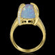 7.8ct Opal Ring with 0.31tct Diamonds set in 14K Yellow Gold