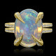 7.8ct Opal Ring with 0.31tct Diamonds set in 14K Yellow Gold