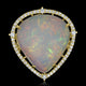 11.76ct Opal Ring with 0.32tct Diamonds set in 14K Yellow Gold