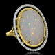 9.28ct Opal Ring with 0.32tct Diamonds set in 14K Two Tone Gold