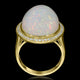 15.47ct Opal Ring with 0.26tct Diamonds set in 14K Yellow Gold