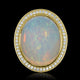 15.47ct Opal Ring with 0.26tct Diamonds set in 14K Yellow Gold