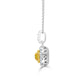 0.13ct Yellow Diamond Pendant with 0.41tct Diamonds set in 14K Two Tone Gold