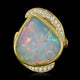 9.83ct Opal Ring with 0.27tct Diamonds set in 14K Yellow Gold