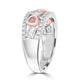 0.34tct Pink Diamond Ring with 0.66tct Diamonds set in 14K Two Tone Gold