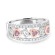 0.34tct Pink Diamond Ring with 0.66tct Diamonds set in 14K Two Tone Gold