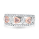 0.34tct Pink Diamond Ring with 0.66tct Diamonds set in 14K Two Tone Gold