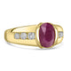 3.26ct   Ruby Rings with 0.59tct Diamond set in 14K Yellow Gold