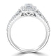 0.53ct Diamond Ring with 1.05tct Diamonds set in 18K White Gold