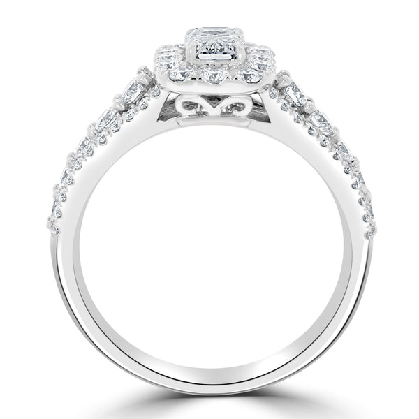 0.53ct Diamond Ring with 1.05tct Diamonds set in 18K White Gold